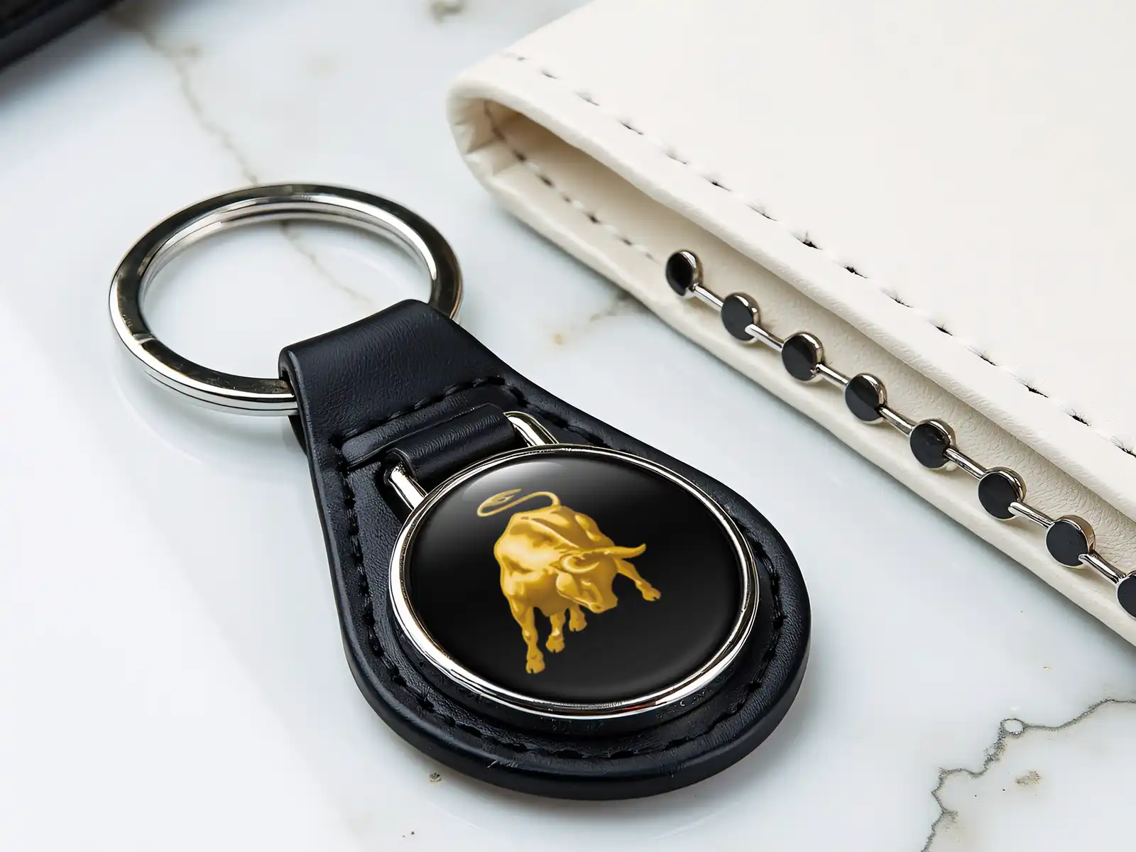 Lamborghini Porte-clés Cuir Solide Touche Limitée